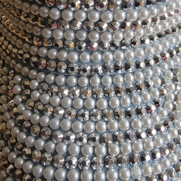 29 PALMS Denim Bling Rhinestone Embellished Visor - Picture 2 of 5